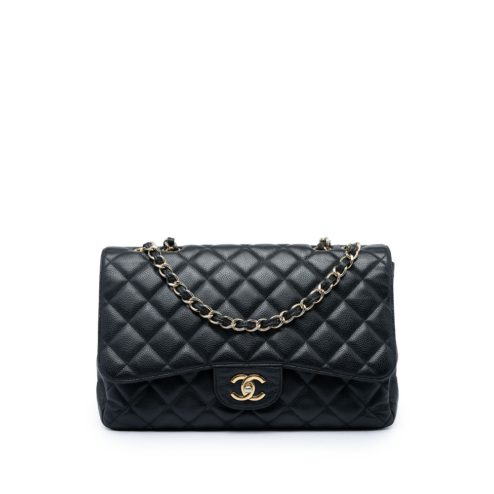 Pre-Loved Chanel Jumbo Classic Caviar Single Flap